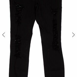 Black Distressed Jeans